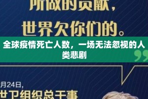 全球疫情死亡人数，一场无法忽视的人类悲剧