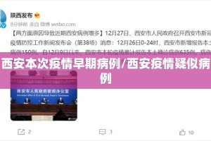 西安本次疫情早期病例/西安疫情疑似病例