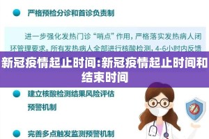 新冠疫情起止时间:新冠疫情起止时间和结束时间