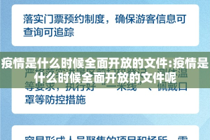 疫情是什么时候全面开放的文件:疫情是什么时候全面开放的文件呢