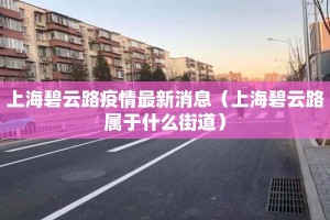上海碧云路疫情最新消息（上海碧云路属于什么街道）