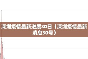 深圳疫情最新进展30日（深圳疫情最新消息30号）