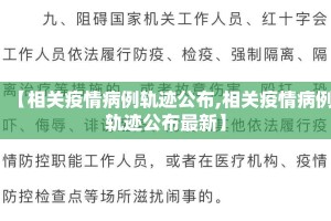 【相关疫情病例轨迹公布,相关疫情病例轨迹公布最新】