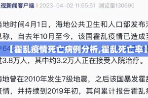 【霍乱疫情死亡病例分析,霍乱死亡率】