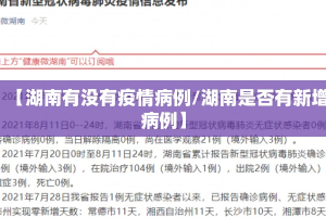 【湖南有没有疫情病例/湖南是否有新增病例】