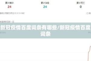 新冠疫情百度词条有哪些/新冠疫情百度词条