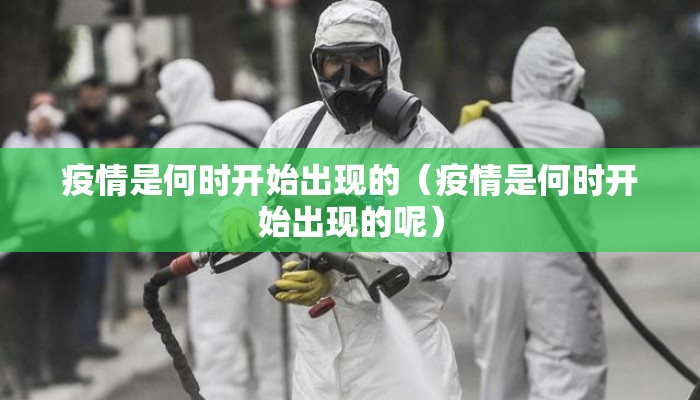 疫情是何时开始出现的（疫情是何时开始出现的呢）