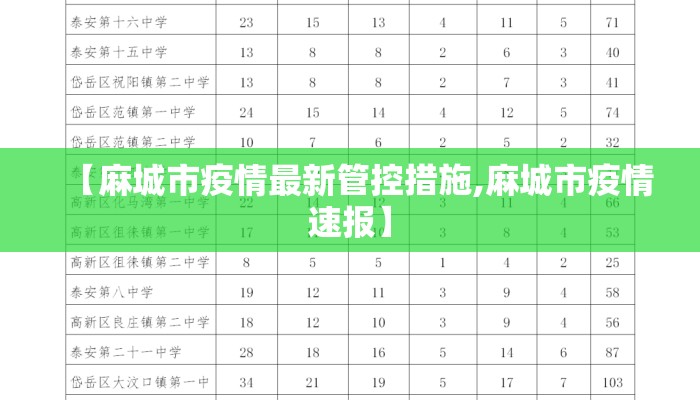 【麻城市疫情最新管控措施,麻城市疫情速报】