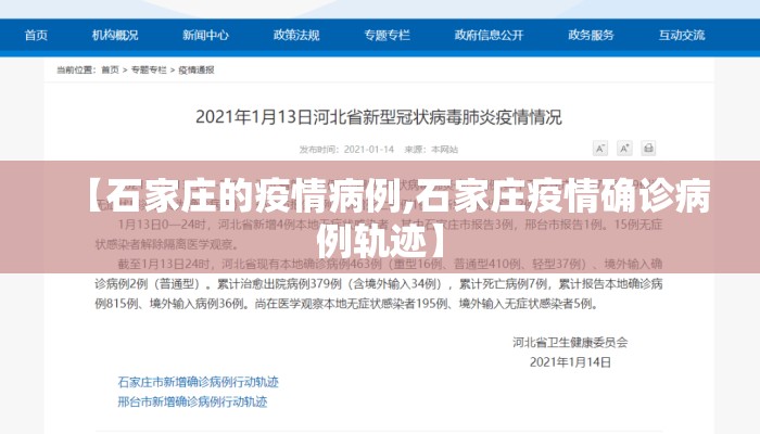 【石家庄的疫情病例,石家庄疫情确诊病例轨迹】