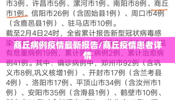 商丘病例疫情最新报告/商丘疫情患者详情