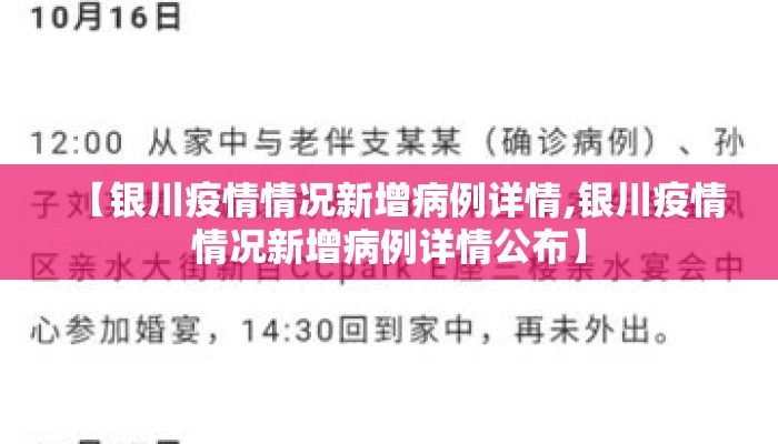 【银川疫情情况新增病例详情,银川疫情情况新增病例详情公布】