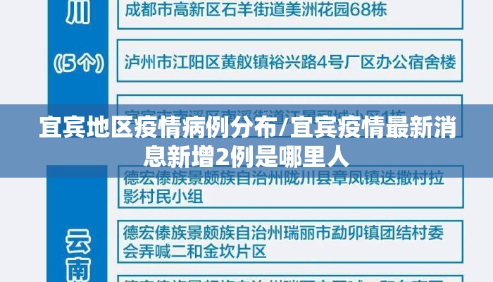 宜宾地区疫情病例分布/宜宾疫情最新消息新增2例是哪里人