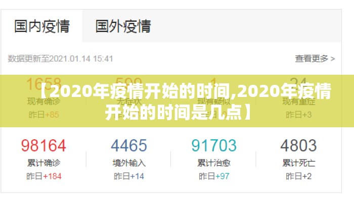 【2020年疫情开始的时间,2020年疫情开始的时间是几点】