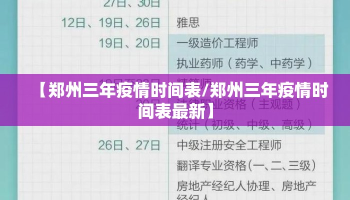 【郑州三年疫情时间表/郑州三年疫情时间表最新】