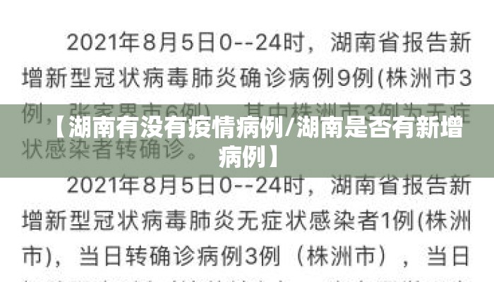 【湖南有没有疫情病例/湖南是否有新增病例】