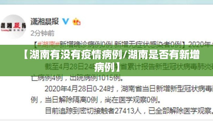 【湖南有没有疫情病例/湖南是否有新增病例】