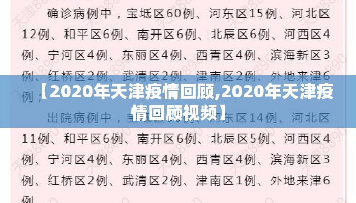 【2020年天津疫情回顾,2020年天津疫情回顾视频】