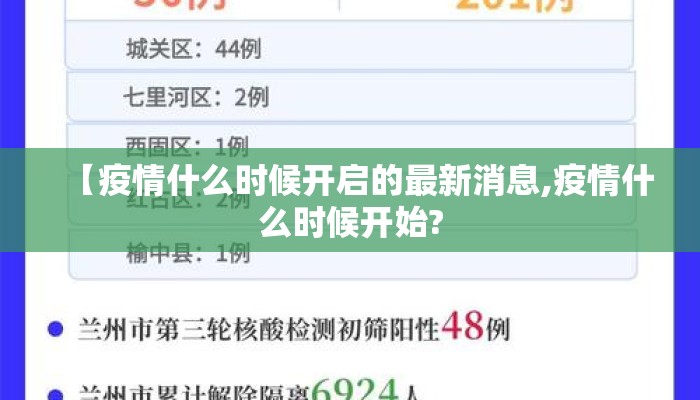 【疫情什么时候开启的最新消息,疫情什么时候开始?
