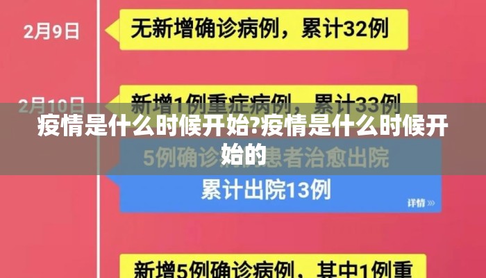 疫情是什么时候开始?疫情是什么时候开始的