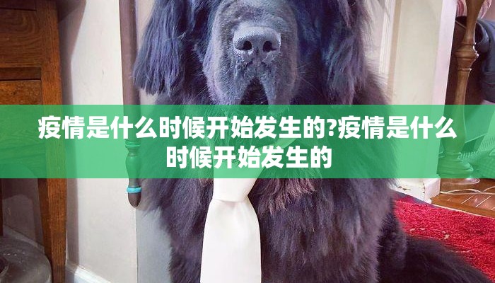 疫情是什么时候开始发生的?疫情是什么时候开始发生的