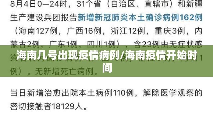 海南几号出现疫情病例/海南疫情开始时间
