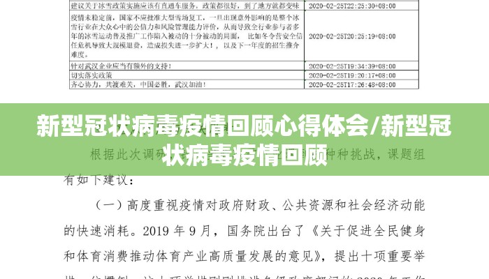 新型冠状病毒疫情回顾心得体会/新型冠状病毒疫情回顾