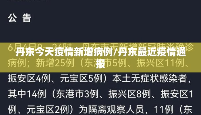 丹东今天疫情新增病例/丹东最近疫情通报