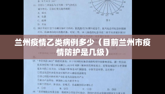兰州疫情乙类病例多少（目前兰州市疫情防护是几级）