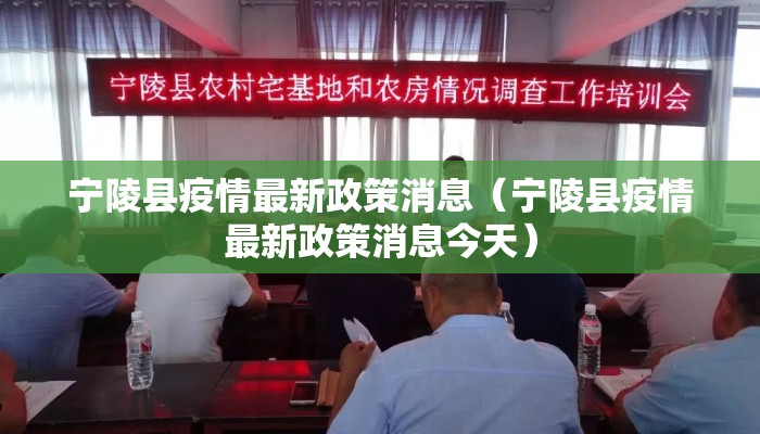 宁陵县疫情最新政策消息（宁陵县疫情最新政策消息今天）