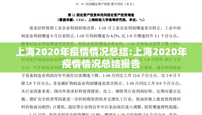 上海2020年疫情情况总结:上海2020年疫情情况总结报告