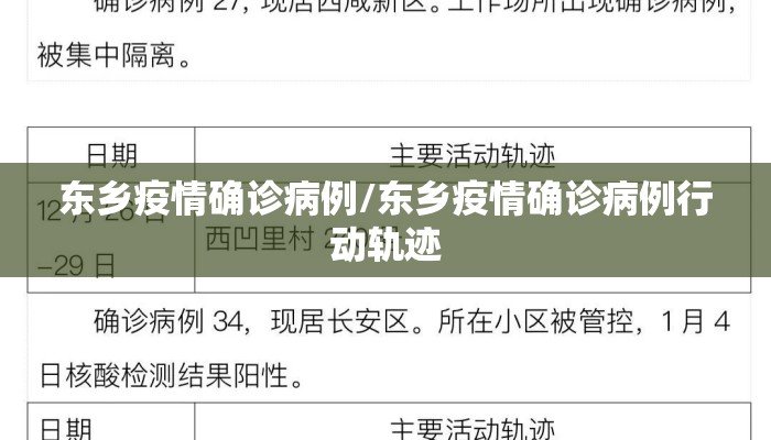 东乡疫情确诊病例/东乡疫情确诊病例行动轨迹
