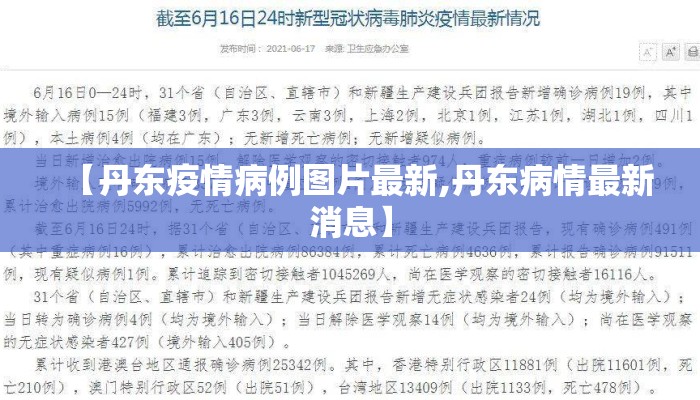 【丹东疫情病例图片最新,丹东病情最新消息】