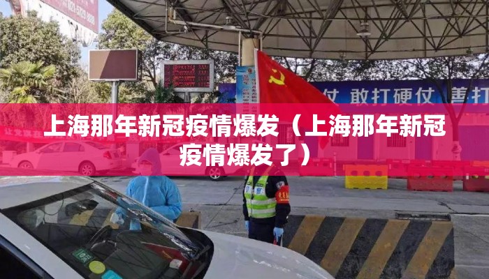 上海那年新冠疫情爆发（上海那年新冠疫情爆发了）