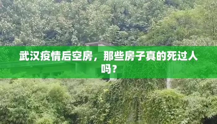 武汉疫情后空房，那些房子真的死过人吗？