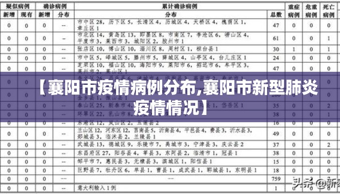 【襄阳市疫情病例分布,襄阳市新型肺炎疫情情况】