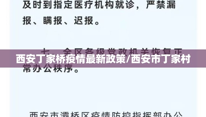 西安丁家桥疫情最新政策/西安市丁家村