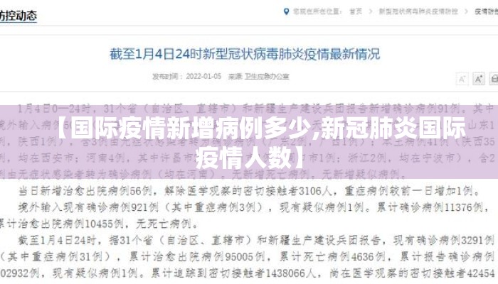 【国际疫情新增病例多少,新冠肺炎国际疫情人数】