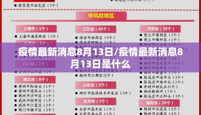 疫情最新消息8月13日/疫情最新消息8月13日是什么