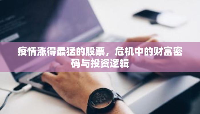 疫情涨得最猛的股票，危机中的财富密码与投资逻辑
