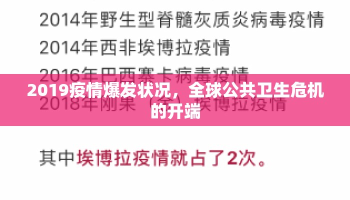 2019疫情爆发状况，全球公共卫生危机的开端