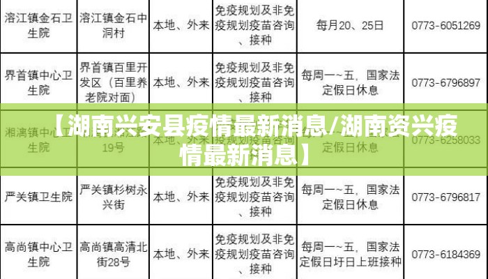 【湖南兴安县疫情最新消息/湖南资兴疫情最新消息】