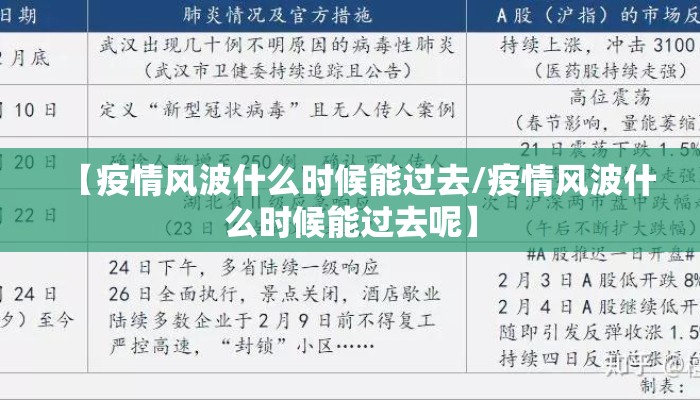 【疫情风波什么时候能过去/疫情风波什么时候能过去呢】