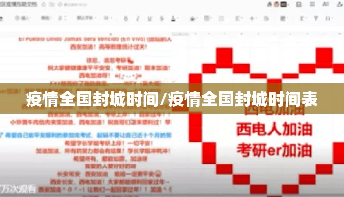 疫情全国封城时间/疫情全国封城时间表