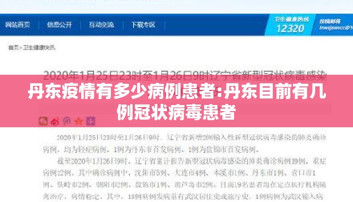 丹东疫情有多少病例患者:丹东目前有几例冠状病毒患者
