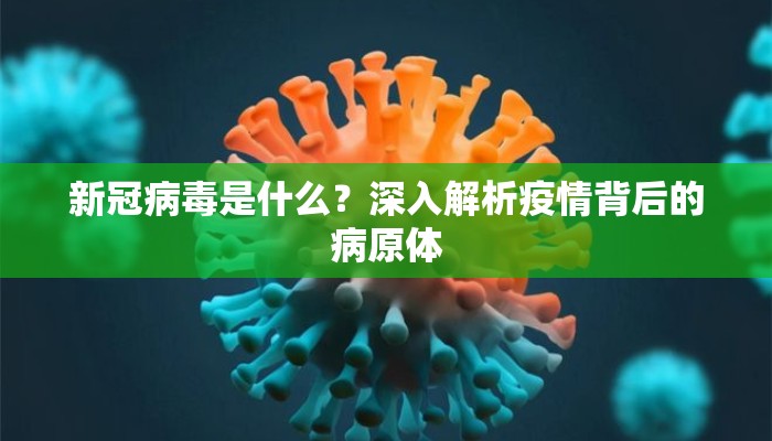 新冠病毒是什么？深入解析疫情背后的病原体