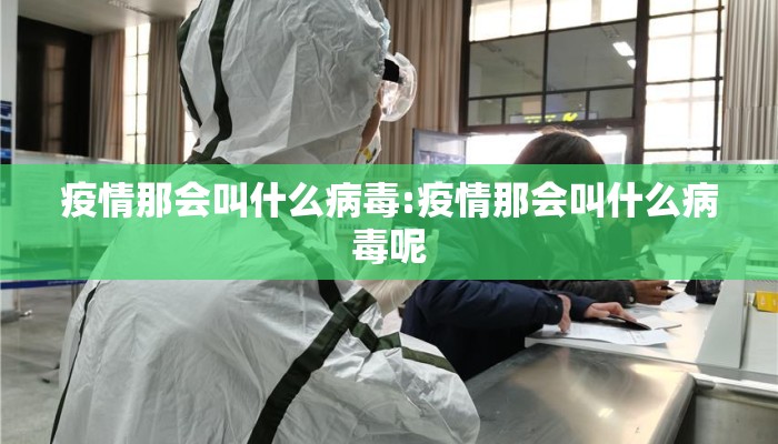 疫情那会叫什么病毒:疫情那会叫什么病毒呢