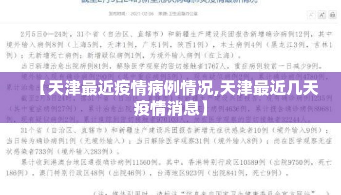 【天津最近疫情病例情况,天津最近几天疫情消息】