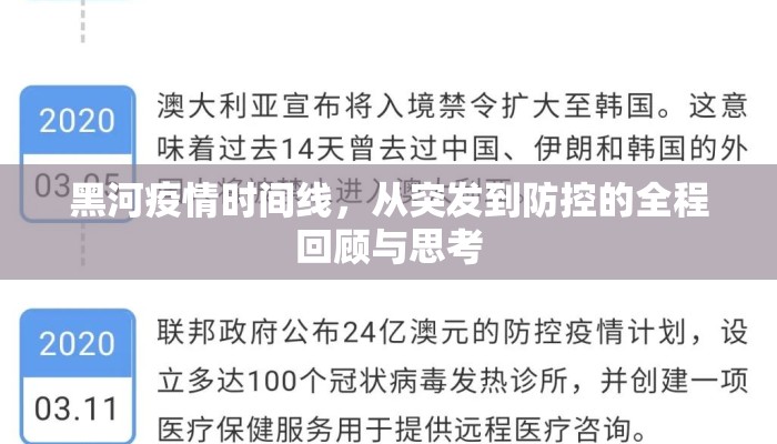 黑河疫情时间线，从突发到防控的全程回顾与思考
