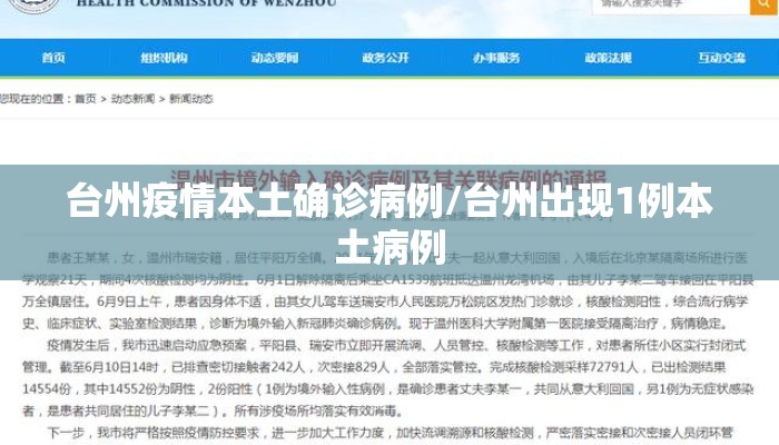 台州疫情本土确诊病例/台州出现1例本土病例
