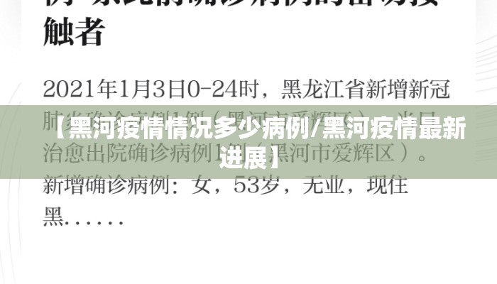 【黑河疫情情况多少病例/黑河疫情最新进展】